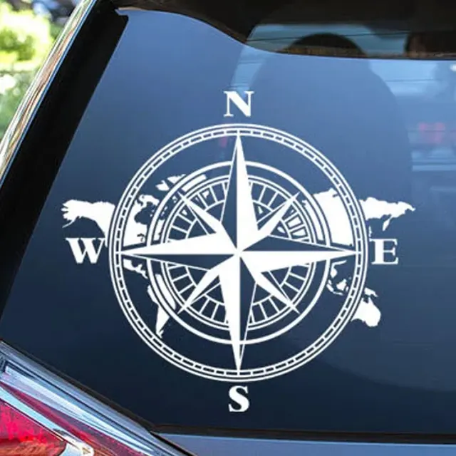 Compass Adventure Styling Outdoor Stickers For Car Sticker Map Motorcycle  Accessories Window Decoration Campers Vinyl Decals - AliExpress