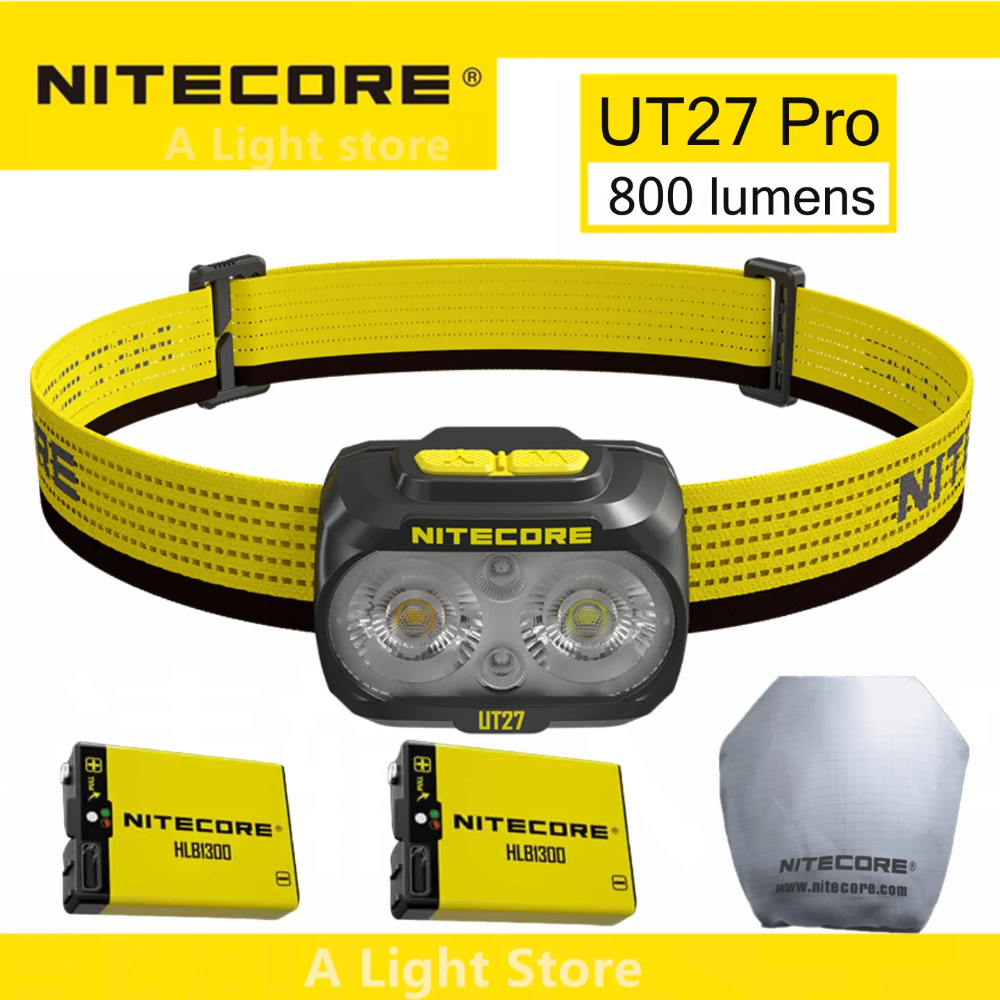Nitecore UT27 Pro Headlamp Dual Beam Headlight Running 800lumen headlamp Flashlight USB Rechargeable Waterproof Camping Headlamp