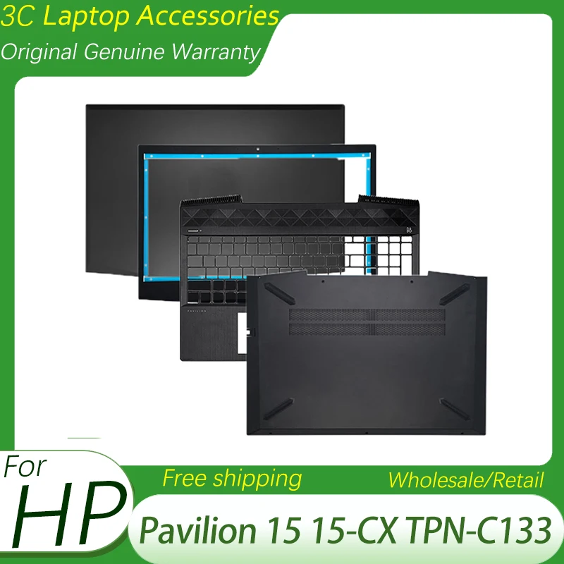 

New Laptop Caser For HP Pavilion 15 15-CX TPN-C133 Series Gaming Laptop LCD Back Cover/Bezel/Plamrest/Bottom Case/Hinges/Screws