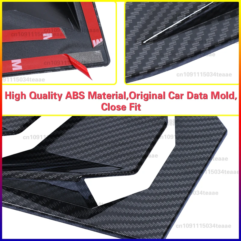 Para RAV4 XA50 2019 2020 2021 Cubierta Del Panel Del Elevador De La Ventana Plástico ABS Interior Del Automóvil 4 Piezas (Color De Fibra De Carbono