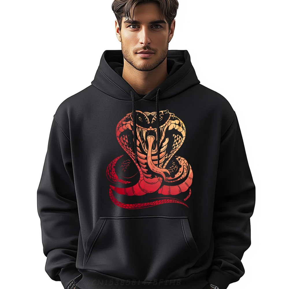 Normal Cobra Snake Zoo Reptile Venom Hoodies Funky Mother Day long Sleeve O-Neck Hoodies Mans Street Hoodies  Cobra Snake Zoo Reptile Venom Snake