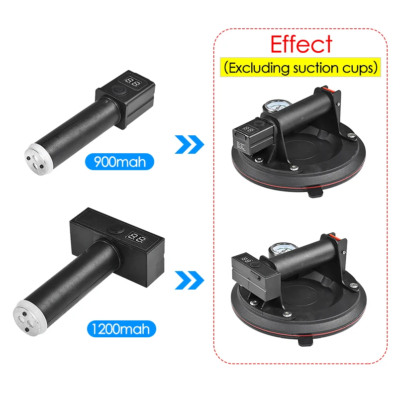 Vacuum Suction Cup Manual Suction Cup Converter To Electric Vacuum Suction Cup Electric Pump Core Accessory 900/1200mAh Auto Pressure Compensating