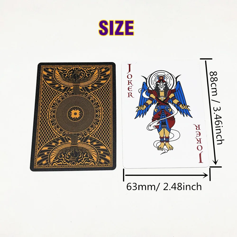 Plastic Poker Cards Waterproof Durable Mysterious Egypt Playing Cards Family Game Gift 1 Deck L717