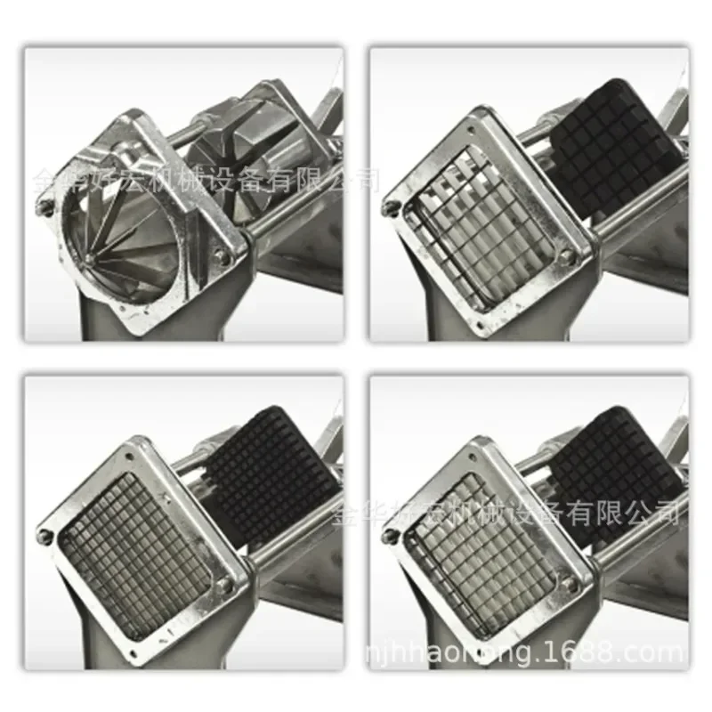 Spiral Slicer Replace Stainless Steel Blades Potato Cutter Dicer Manual Vegetable Chopper Black 1/2'' 3/8'' 1/4'' 8-Wedge