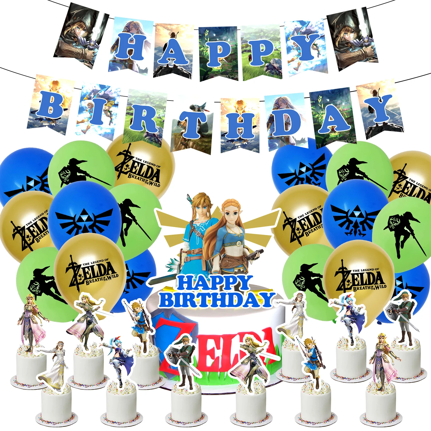 Cartoon ZELDA Party Theme Disposable Tableware Paper Cup Cake Birthday  Disposable Decoration Baby Shower Children Party Supplies - AliExpress