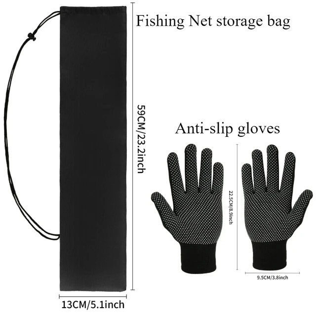 Retractable Fishing Landing Net with Telescoping Pole Foldable Handle for Kids Men Freshwater Saltwater Fly Fishing Carp net 2