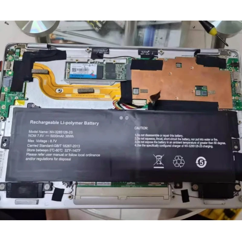 Nova Bateria do Portátil para Hyundai Umax Vision Livro 13wa Ultra Umm23013u 32851282s Nv3285128-2s 7.6v 38wh 5000mah Tablet pc - Imagem 2
