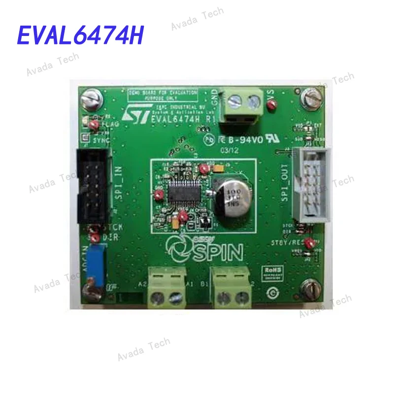 

Avada Tech EVAL6474H инструмент для управления питанием IC, шаговый двигатель L6474 оценочная плата от 8 в до 45 в