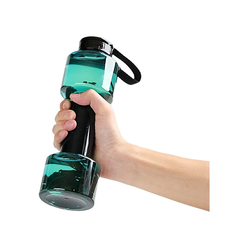 창의적인 디자인의 플라스틱 덤벨 모양 물병, 실내외 학생용 개인 맞춤형 700ml 홈짐 스포츠 물컵