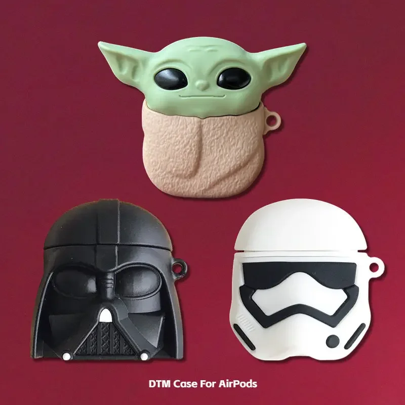 Star Wars Cute For Airpod Airpod Pro 3D Cartoon Kawaii Funny Yoda Case Silicone Disney Accessori Portachiavi Per Airpods Pro 2
