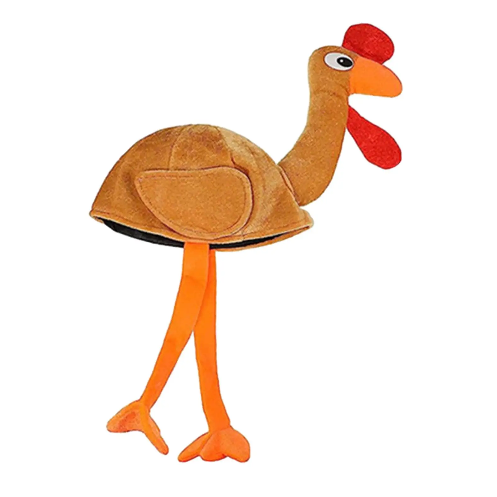 

Turkey Gobbler Hats with Long Neck Costumes Accessories Plush Headwear for Holiday Role Play Christmas Thanksgiving Halloween