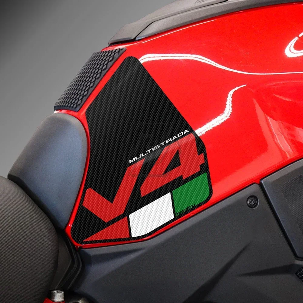 

Наклейка для Ducati Multistrada V4 1100 Sport 1100 S 2021-2022, противоскользящая боковая защитная накладка на бак мотоцикла, наколенник