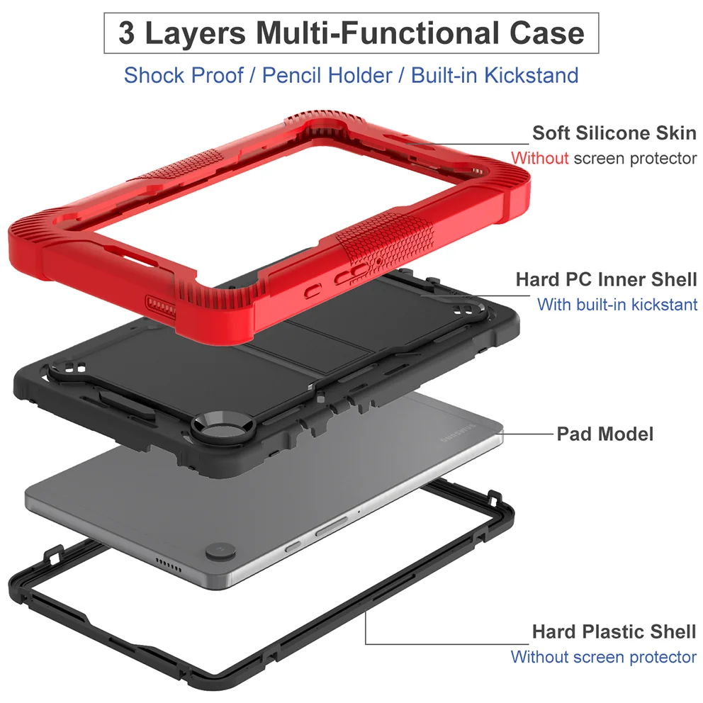 Durable Armor Stand Tablet Case with Kickstand