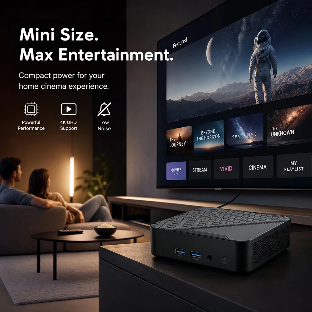 새로운 미니 PC 휴대용 인텔 N150 고성능 1TB/2TB SSD WiFi6 16GB 램 데스크탑 사무용 게이밍 PC