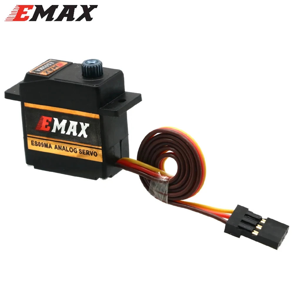 Emax ES09MA 4,8-6,0 В, аналоговый сервопривод перекоса с металлической шестерней, совместимый с Futaba JR для 450, аксессуары для самолетов с хвостовым оперением вертолета thumbnail 3