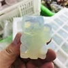 Natural crystal jade lucky fortune Cat Fortune Feng Shui statue Statue office decoration chakra healing stone statue decoration 4