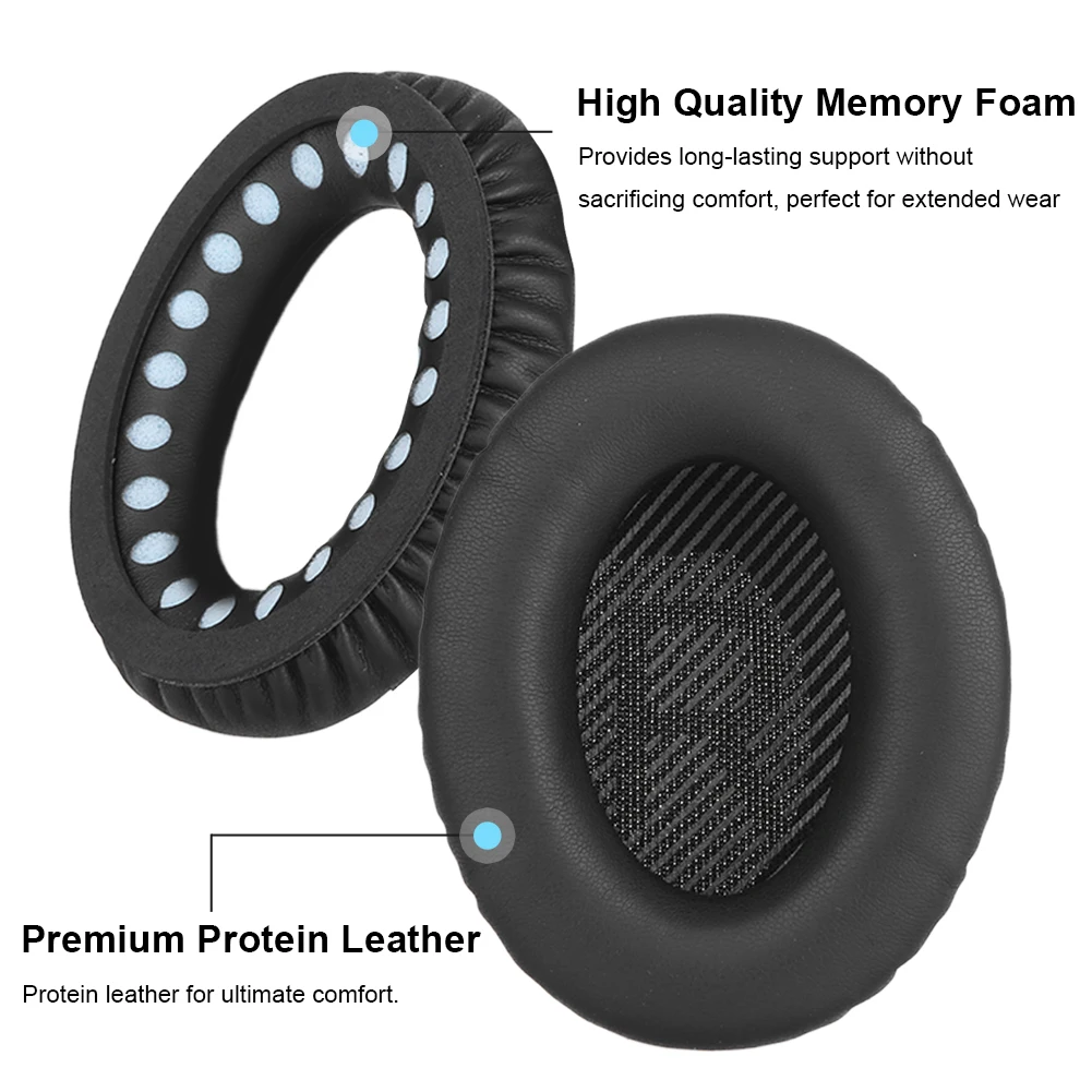 Replacement Ear Pads Soft Protein Leather Ear Cushion Earpads Headphones Ear Cushions  for Bose QuietComfort QC25 QC15 QC35