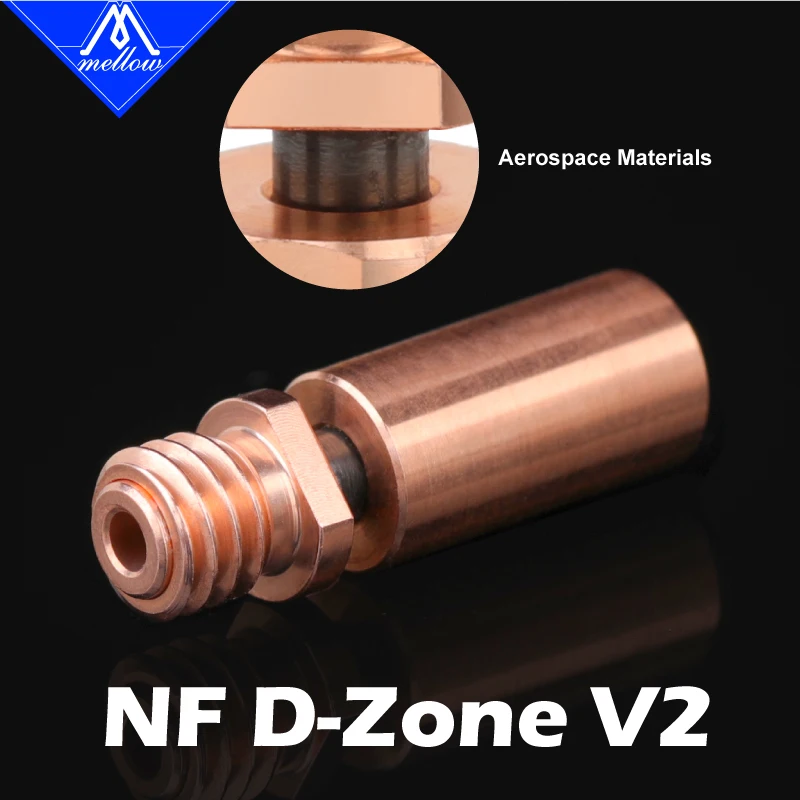 Mellow NF D-Zone V2 Chimera Extruder Kraken Dual Heat Break Copper