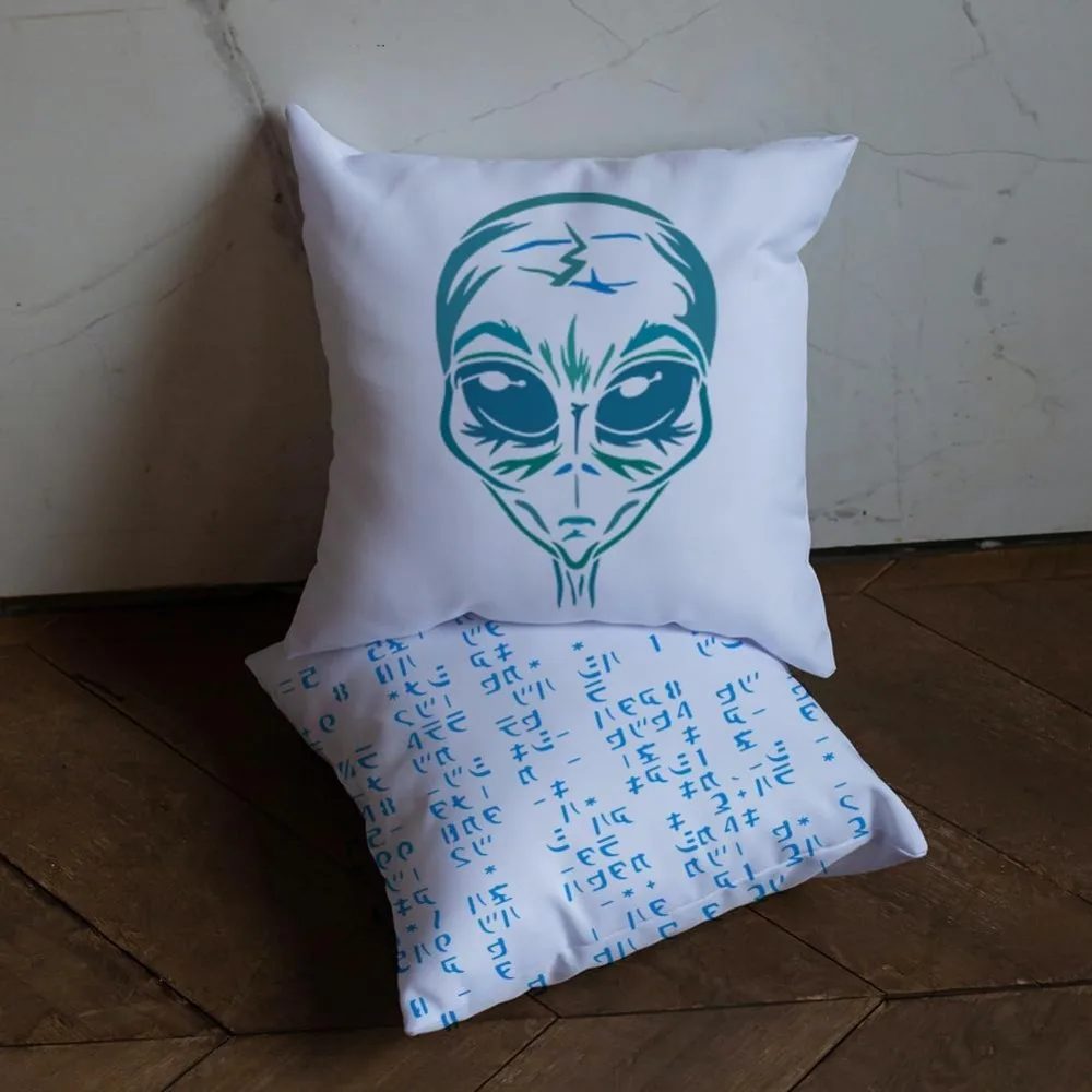 Alien Code Painting Stencils 2 Pcs 2 Styles for Painting Head Decorative Floral