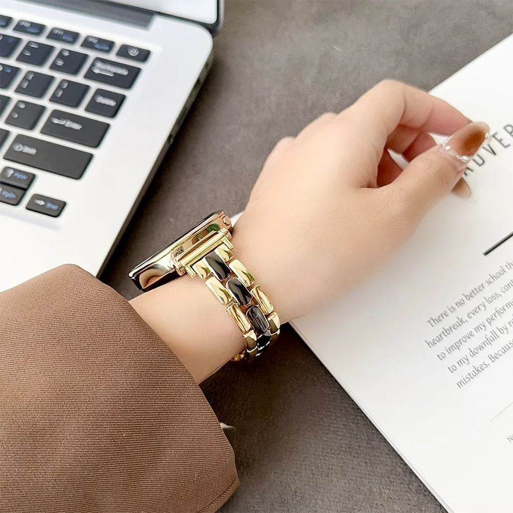 18mm 20mm 22mm Metal Chain Band for Huawei GT4 41mm Women Bracelet for Samsung Galaxy 7/5/6 44mm 40mm galaxy watch FE active 1/2