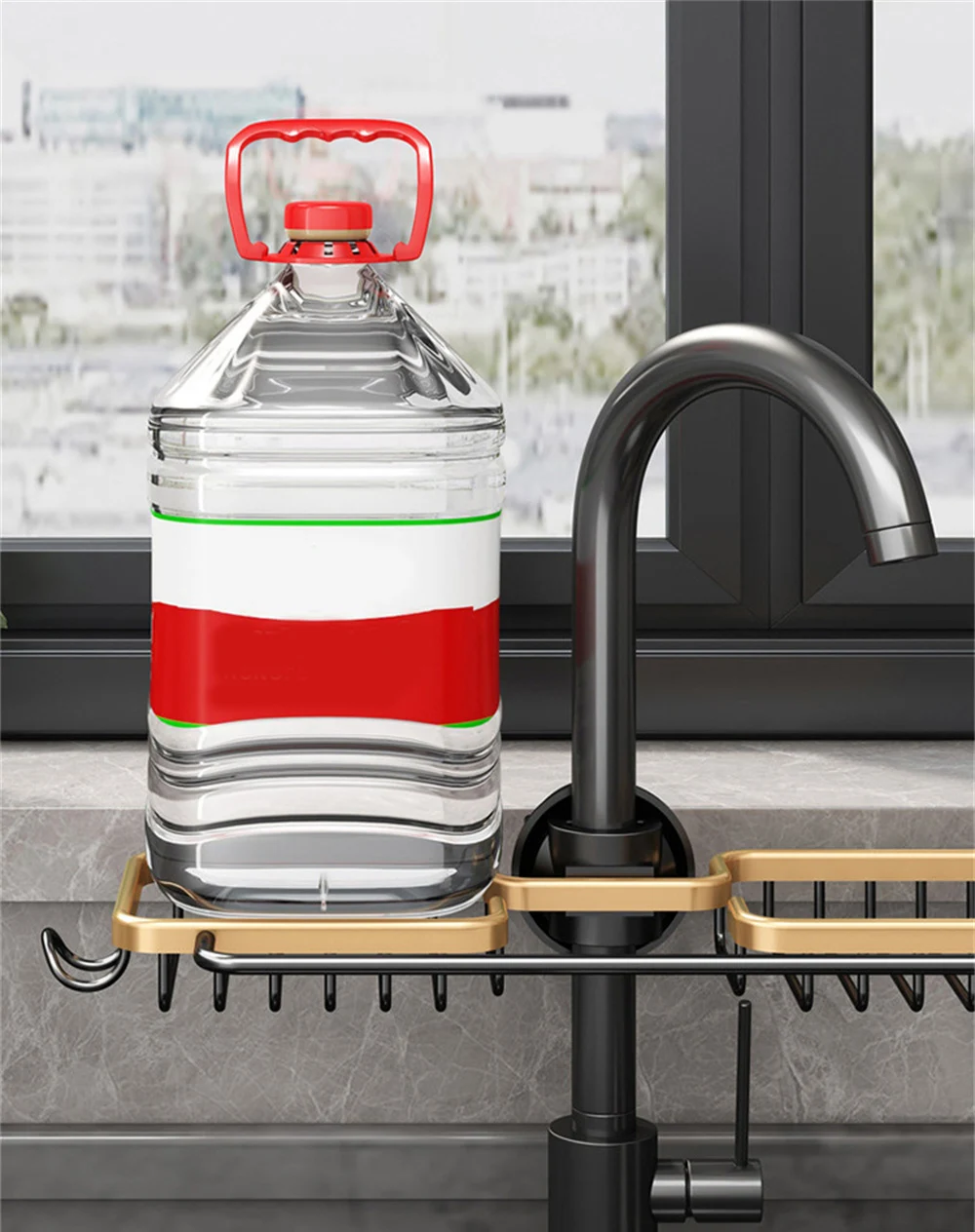 Description Picture 6 of itemBathroom Shelf Makeup Storage Organizer Aluminum Alloy Shampoo Rack Shower Shelf Bathroom Accessories No Drill Wall Shelf