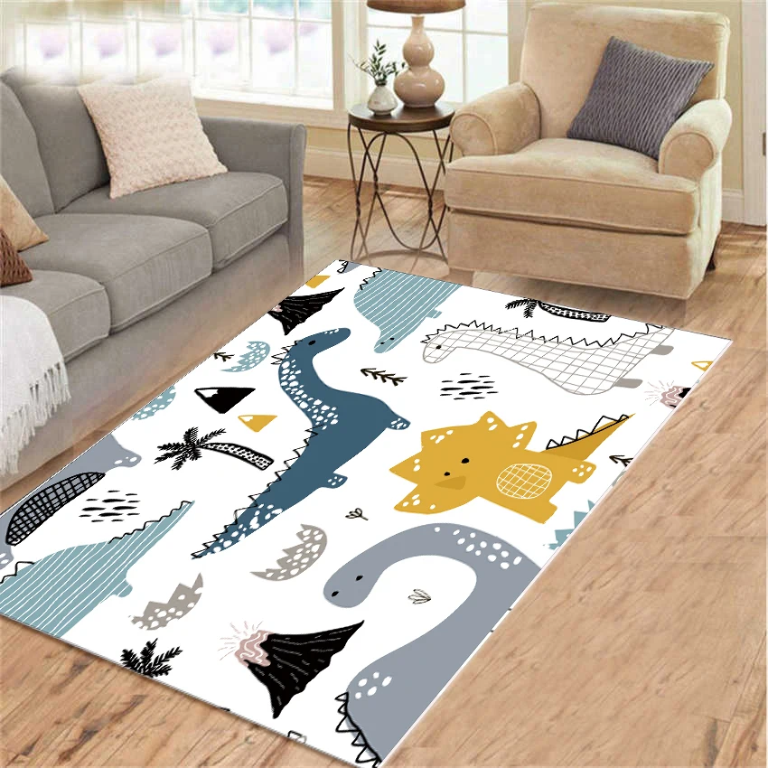 2022 Soft Flannel Animal Printed Mat Kids Bedroom Cartoon Carpet Floor Child Playing Rugs for Living Room Sofa Area Rug | Дом и сад