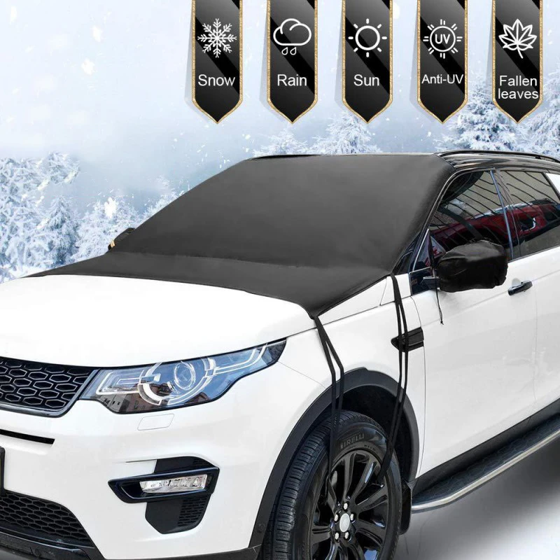 

210D Universal Car Front Windshield Cover for Car Snow Sun Shade Outdoor Dust Waterproof Exterior Protector Fit Sedan SUV Pickup