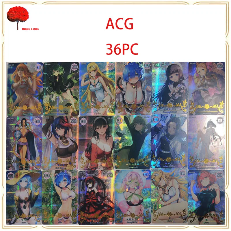 

Anime Goddess Story Acg Color Ssr Flash Card Rem Keqing Kamado Nezuko Mitsuri Collectible Toy Card Christmas Birthday Gift