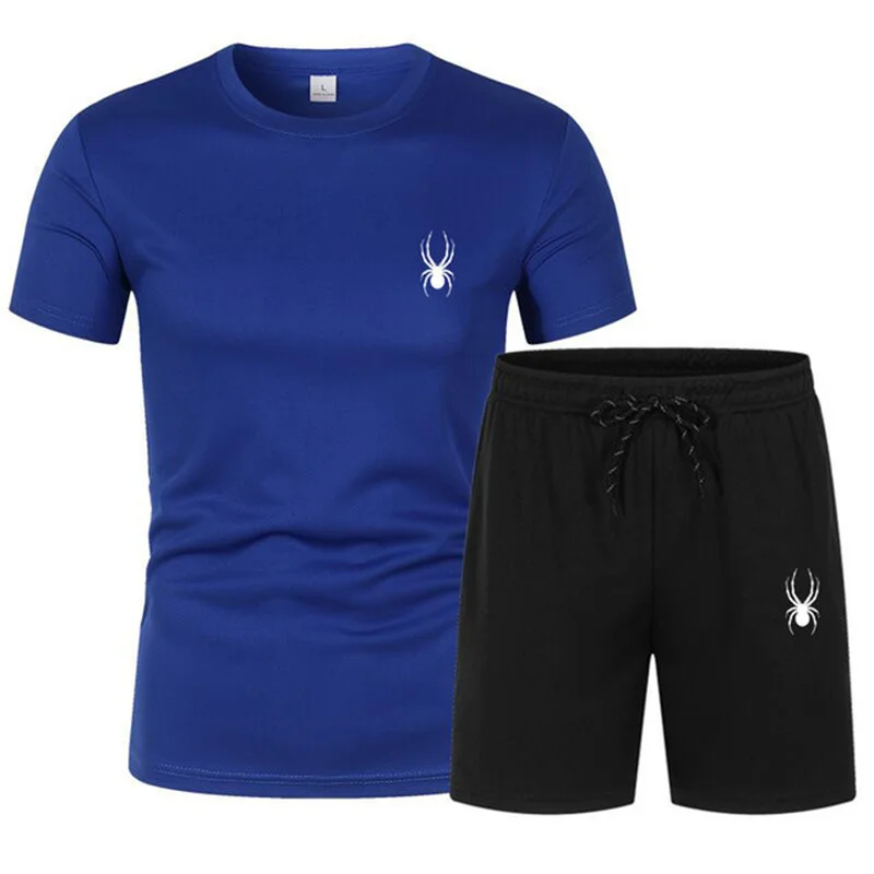 

New Men's Clothing Summer Sports Suit Comfortable Breathable Mesh Running Sets Jogging Fitness Tracksuit Men Training Jersey