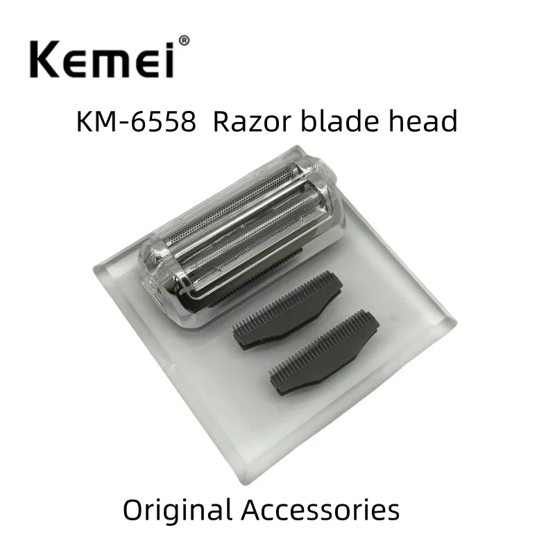 Kemei KM-6558 Razor Replacement Accessories, Blade, Foil, and Cutter Head Set, Genuine Factory-Produced Original Parts.