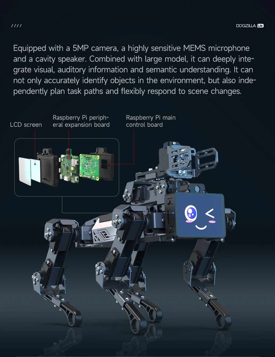 S4f53df3162c94d6987ecf2fd03045898h DOGZILLA Lite 로봇 개 AI 비전 Raspberry Pi 교육 장난감
