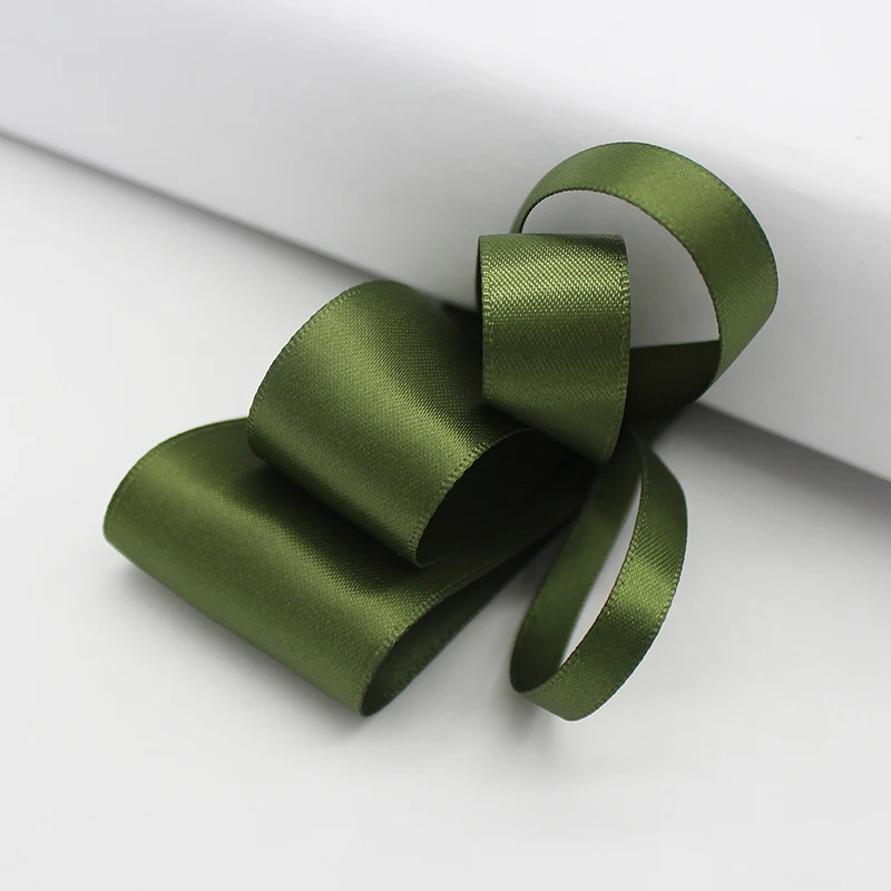 Popular Hot Sale Polyster Dark Green Grosgrain Ribbon for Xmas