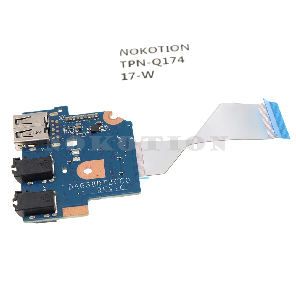 

DAG38DTBCC0 TPN-Q174 DAG38DMBCC0 G38D For HP 15-AU OMEN 17-W Audio Board USB Board USB Interface Board With cable