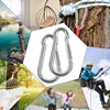 100-1Pcs Mini Carabiner Keychain Alluminum Alloy D-ring Buckle Spring Carabiner Snap Hook Clip Keychains Outdoor Camping Tool 6