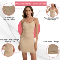 Miss Moly Robe gainante intégrale en dentelle pour femme, effet ventre plat, bretelles réglables, lingerie sexy rehausseur de fesses 3