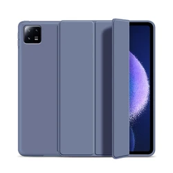 Smart Folio Soft TPU Back Stand Silicon Cover for MiPad 7 Pro 11.2 (Purple)