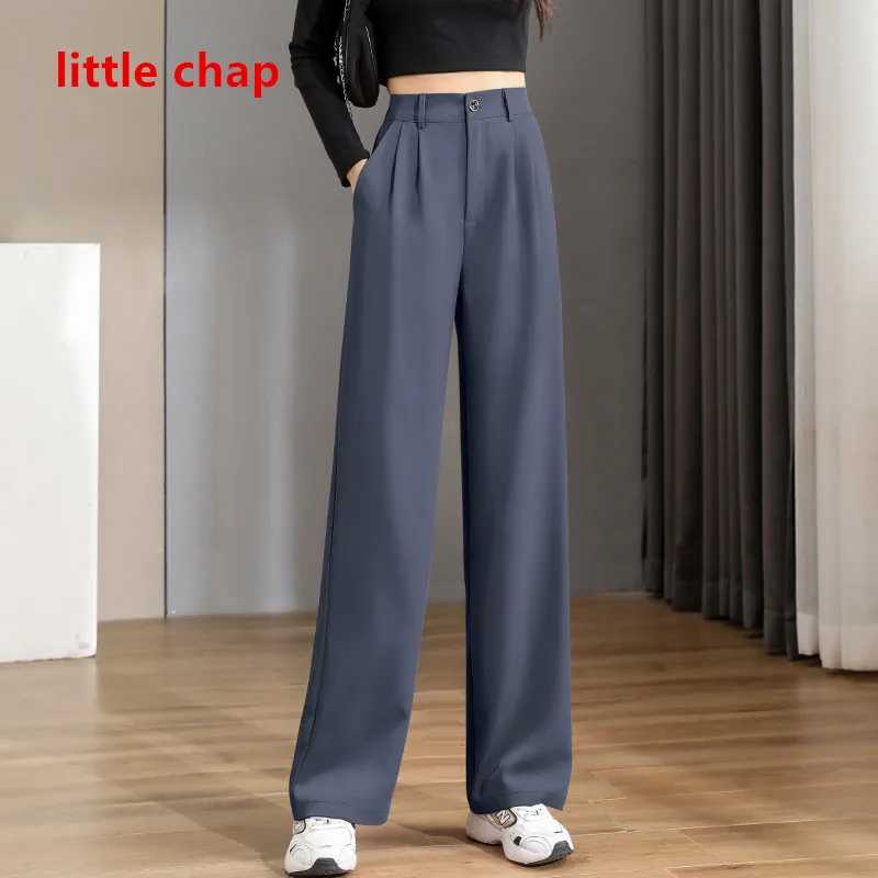 Women Chic Office Wear Straight Pants Vintage High Ladies Trousers Baggy Korean 2023 Spring/Summer/Autumn Wide Leg Female 10