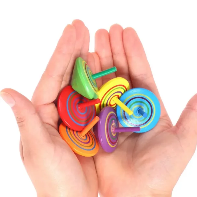 10-30 pièces toupies en bois amusantes pour cadeaux de fête pour enfants, souvenirs de cadeaux de carnaval d'anniversaire, récompenses en classe de rentrée scolaire 6
