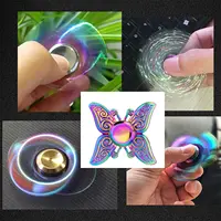 Rainbow Metal Fidget Spinner Toys Stainless Steel Bearing High Speed Stress Relief Spinner ADHD Anxiety Toys for Adult Kid 2
