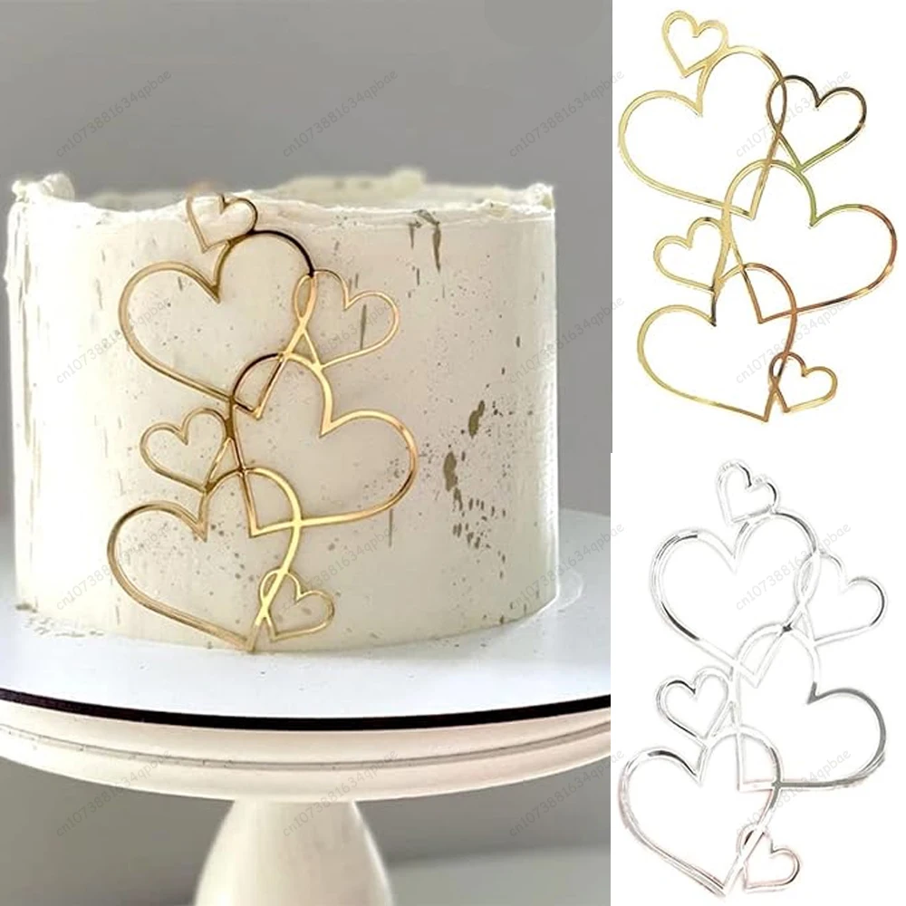 20x „I Love You“ Cupcake-Topper Aus Acryl – Goldfarben, Für Hochzeit, Valentinstag & Partys