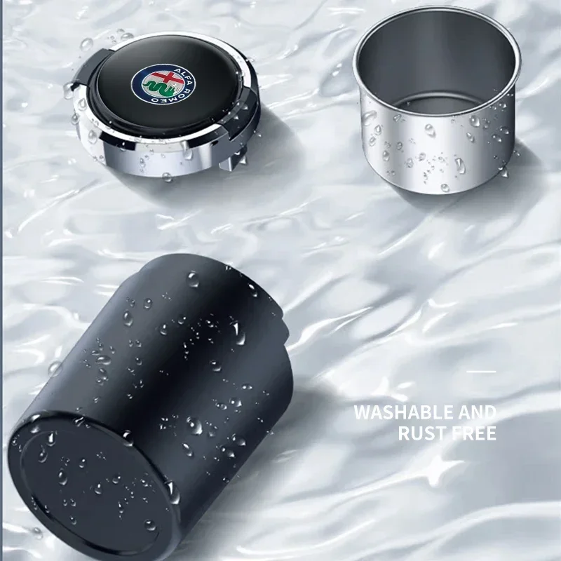 Premium Car Ashtray Cup with Lid and LED Light