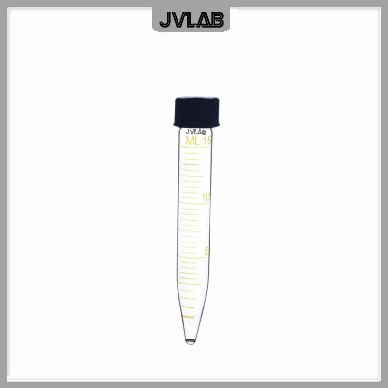 Glass Centrifuge Tube 15 ml Glass Test Tubes With Screw Cap & Scale Resistant High Temperature Tube Diameter 18mm 10/PK plastic test tubes