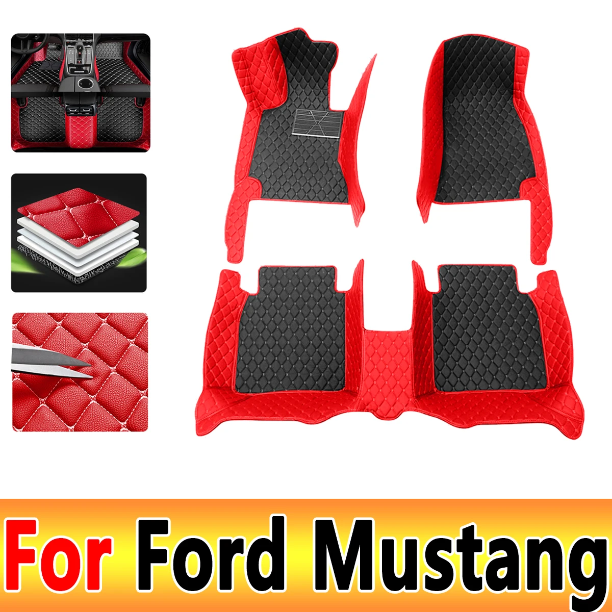 

Автомобильные коврики для Ford Mustang Mach-E 2021 2022, индивидуальные подкладки для ног, аксессуары для интерьера