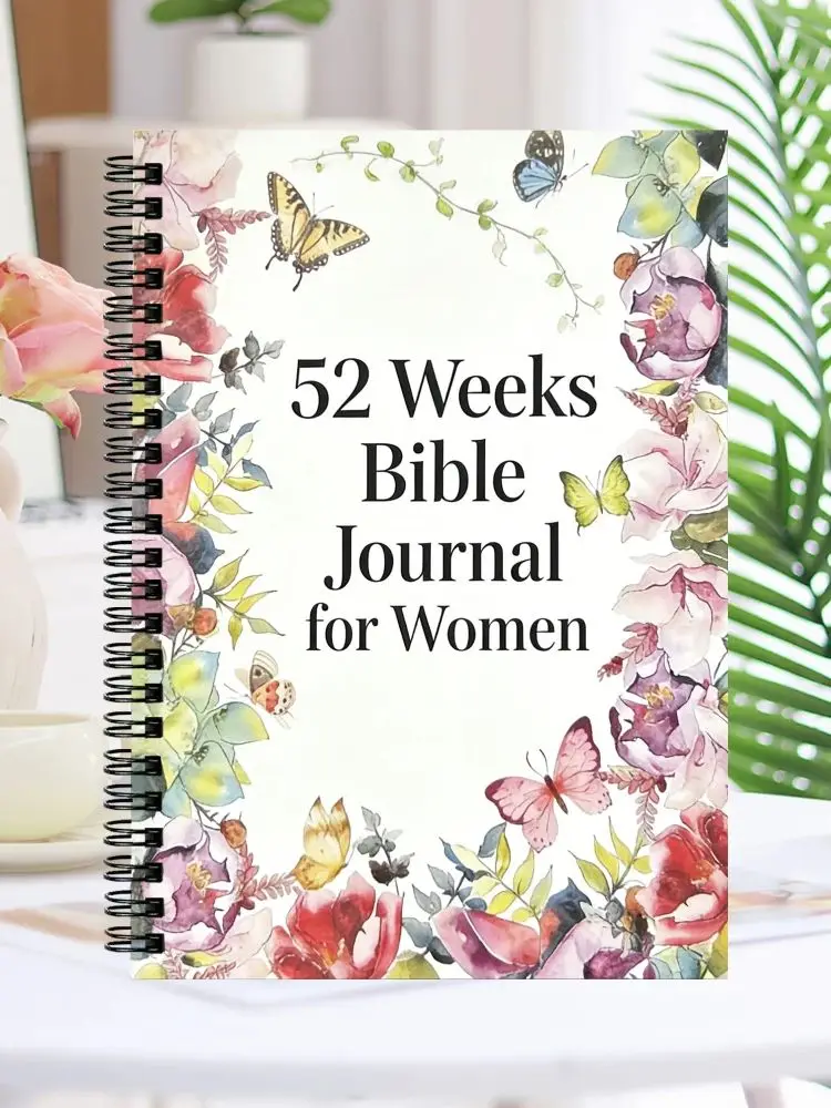 어머니날 선물 |   52주 여성 성경묵상 일기 |   수채화 꽃무늬 나비 나선형 노트 |   믿음과 자기 관리 G