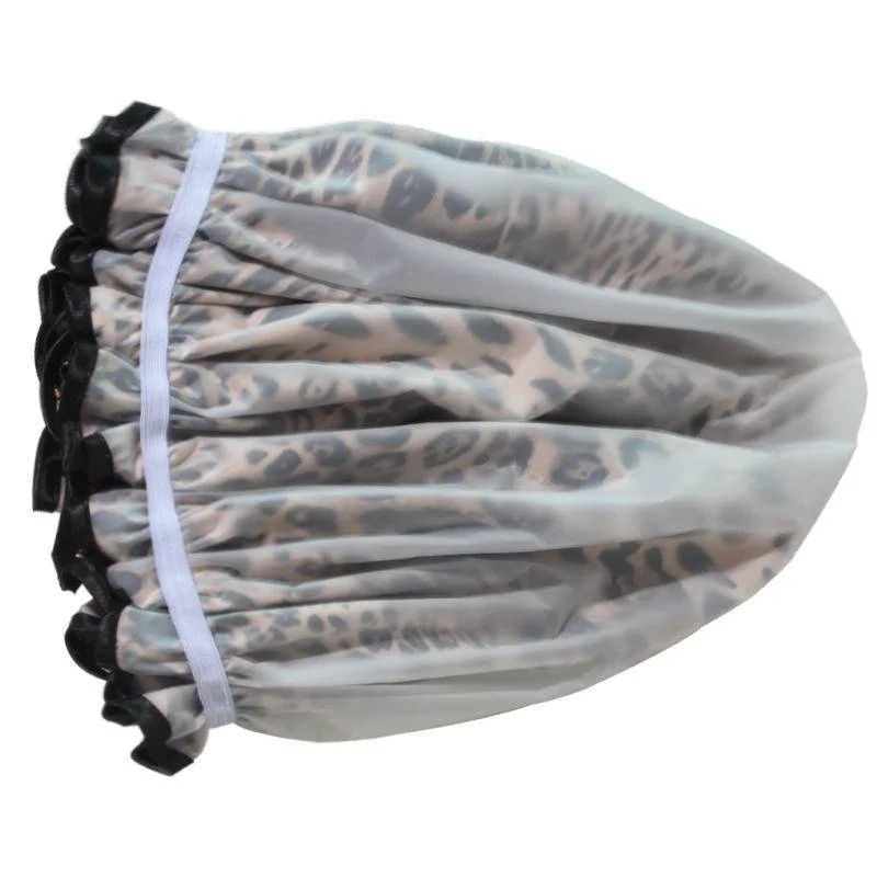 Extra Large Waterproof Shower Cap Double Layer Adjustable Elastic Reusable Bath Caps for Women Men