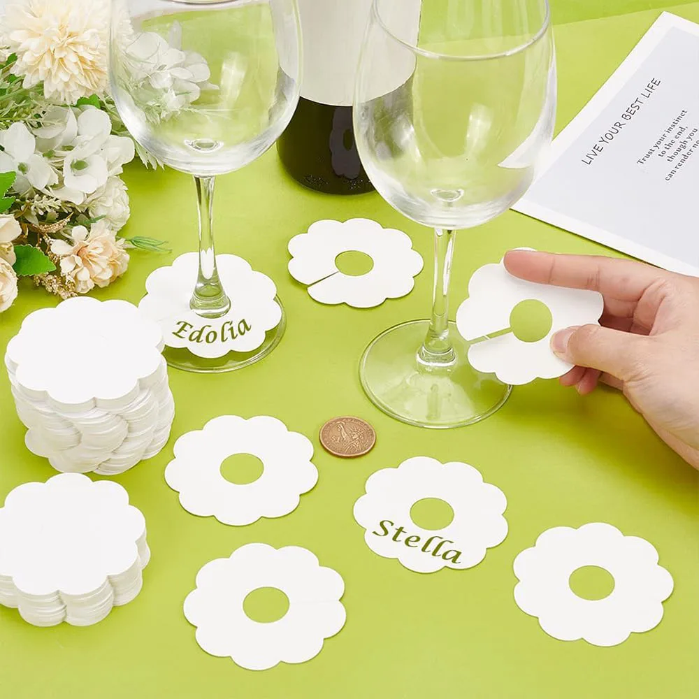 50 Stück Weinglas-Displaykarten, Klassifizierungsdisplay, Hängekarten, Tags, Verpackung, Halsketten, Karten, Display-Tags, Schreibkarten – Detail 1