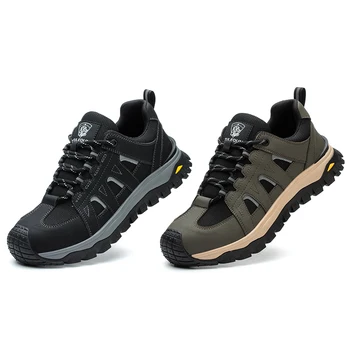 Steel Toe Shoes Comfortable Work Shoes Non Slip Smash Stab Resistant Sneakers Breathable Lace Up Safety Sneakers for Men Women 6