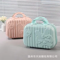 Cute Bear Traveling Makeup Box 14 Inch Handheld Luggage Cartoon Storage Bag Password Box Gift For Bridesmaids 1