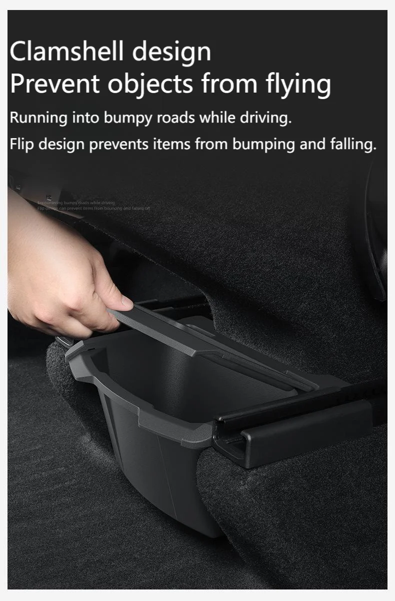 For Tesla Model Y Juniper Rear Seat Storage Box Under Air Vent Storage Case Tras