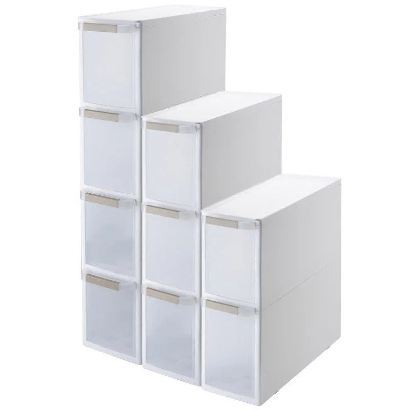 

Wholesale Narrow Cabinet Slotted Drawer Storage Slot Finishing Storage Snack Plastic Drawer Storage Box